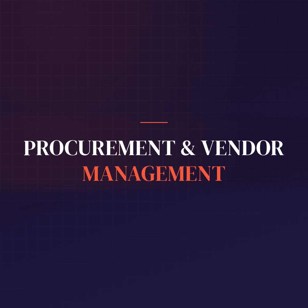 Procurement & Vendor Management