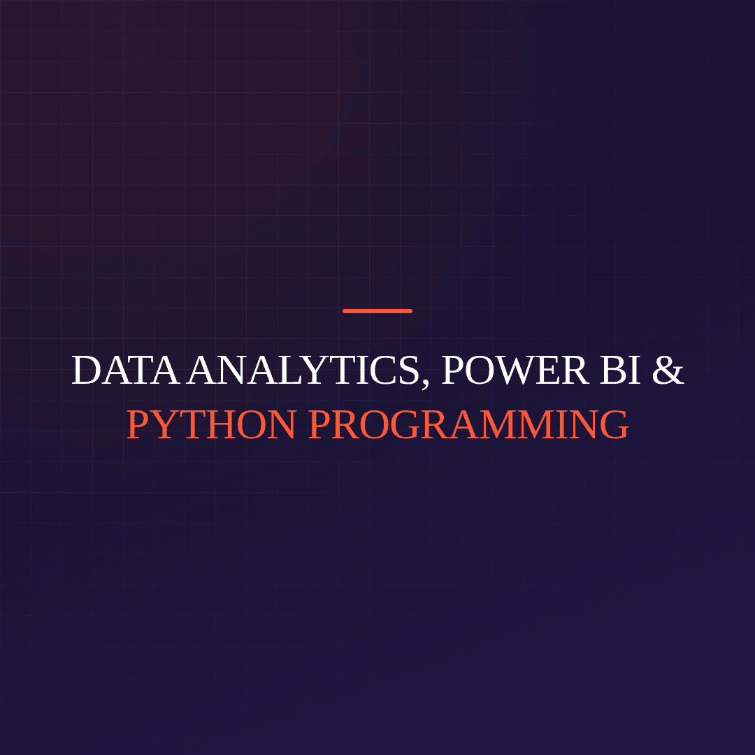 Introduction to Data Analytics, Power BI & Python Programming