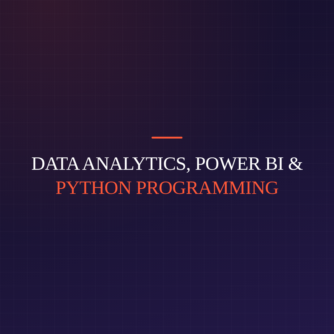 Introduction to Data Analytics, Power BI & Python Programming