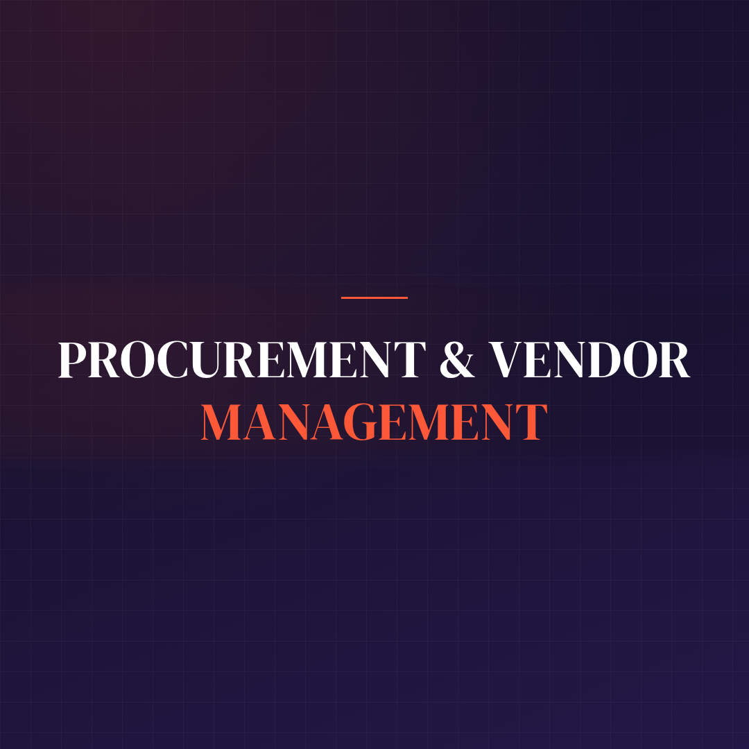 Procurement & Vendor Management